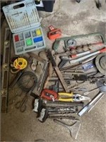 Lot of miscellaneous tools including ratchet