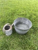 Watering can and number one washtub