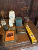 Miscellaneous old tins including Maxwell tea and