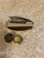 Aladdin WIC cleaner vintage stapler and contents