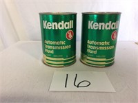 2 Vintage Kendall Transmission Fl. 1 Qt Cardboard