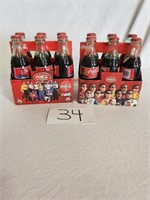 2 Sets Nascar 2001; 2002 Coca-Cola Glass Jars