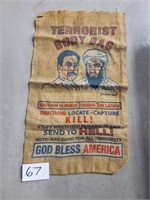 Saddam Hussein & Osama Bin Laden Burlap Bags '02