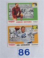 (2) 1955 TOPPS ALL AMERICAN FOOTBALL CARDS: