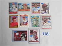 AUTO'D CARDS, SCHLLING & THOME JERSEY CARDS, ETC.: