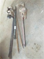 Crow Bars & Pipe Wrench