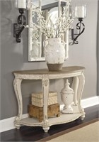 Ashley T743-4 Raelyn Antique White Sofa Table