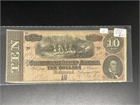 1864 Confederate $10