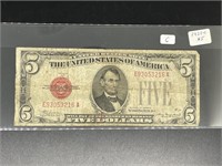 Series 1928-C  $5 Red Seal United States Note