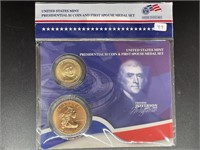 Thomas Jefferson Presidential Dollar and First Spo