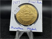 1987 Pike’s Peak Marathon Medal"