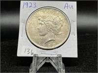 1923 	Peace Silver Dollars