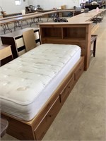 Twin size sealy mattress with head board and