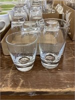 Set of 10 various sized glasses