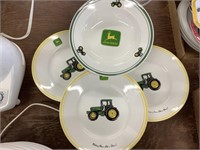 4 John Deere plates