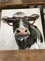 Canvas cow painting