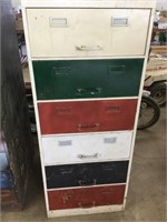 6 drawer shop file cabinet 52” tall x 21” wide x