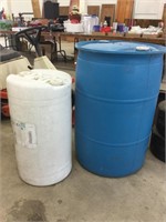 Two barrels (35” tall and 28” tall)