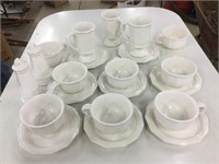 Pfaltzgraff mugs saucers salt and pepper shaker