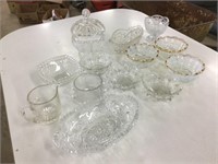 Crystal glassware pieces