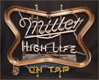 Miller High Life on tap Neon Bar beer sign