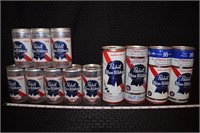 (12) Pabst Blue Ribbon 16oz & 7oz beer cans