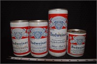 (4) Vintage Budweiser Pint 12oz 8oz beer cans