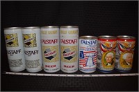 (7) Vintage Falstaff 16oz 12oz beer cans