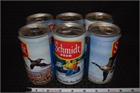 Vintage Schmidt 6 pack 12 ounce beer cans