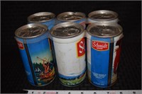 Vintage Schmidt 6 pack 12 ounce beer can lot