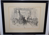 Arthur Russell Wilson drypoint etching War art