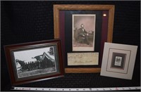 President Abraham Lincoln framed lot stamp +