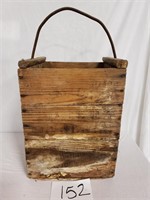 Wooden Box with Metal Handle (Faint Advertising)