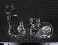Lenox fine crystal Cats Salt & Pepper shaker set