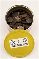 195 Cull Indian Cents