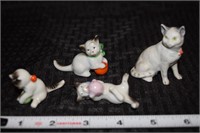 Vintage Japan porcelain Cat & Kitten figurines