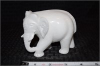 Vintage heavy carved alabaster Elephant figure