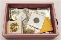 Box of Misc. Tokens/Medals/Coins