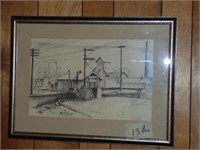 (2) Train Depot Framed Pics