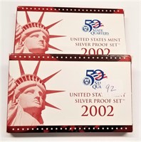 (2) 2002 Silver Proof Sets