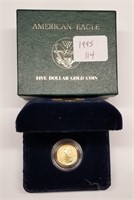 1994, ’95 $5 Gold Eagles Unc.