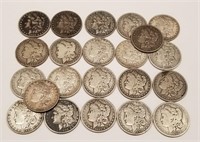 22 Pre’1921 Morgan Dollars G-VF