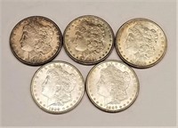 5 Pre’ 1921 Morgan Dollars BU