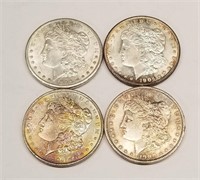 4 Pre’ 1921 Morgan Dollars BU