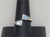 .925 Sterling Silver Adjustable Gemstone Ring