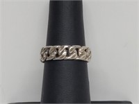 .925 Sterling Silver Chain Ring