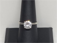 .925 Sterling Silver CZ Solitaire Ring