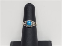 .925 Sterling Silver Tuquoise Ring
