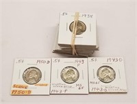 Mixed Jefferson Nickels (See Lot for Breakdown)