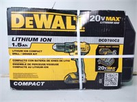 DeWalt 20 volt lithium-ion drill new in box